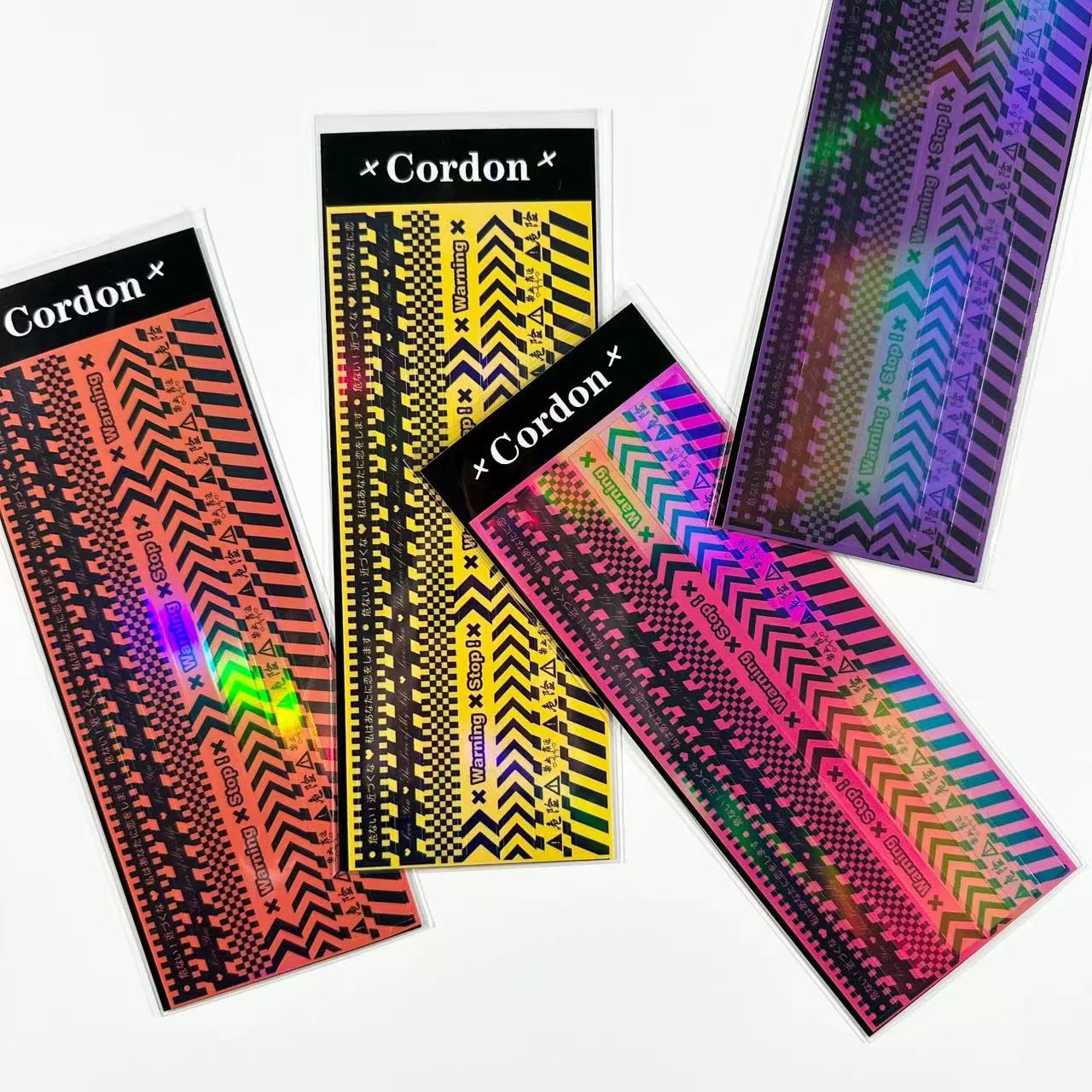 Caution tape Art Paper sticker -1pcs each pack