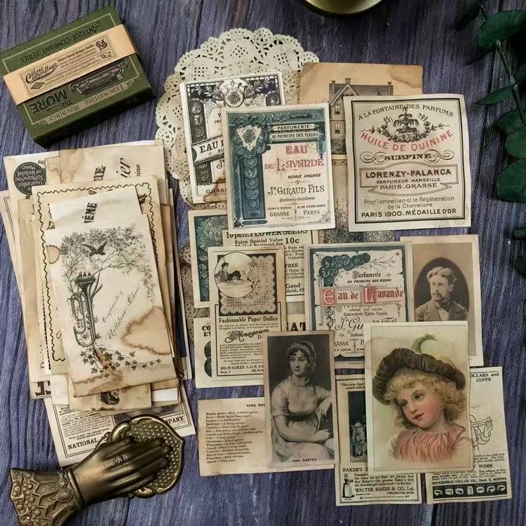 Vintage Hand-dyed Coffee-stained Mixed pack -41Pcs each pack