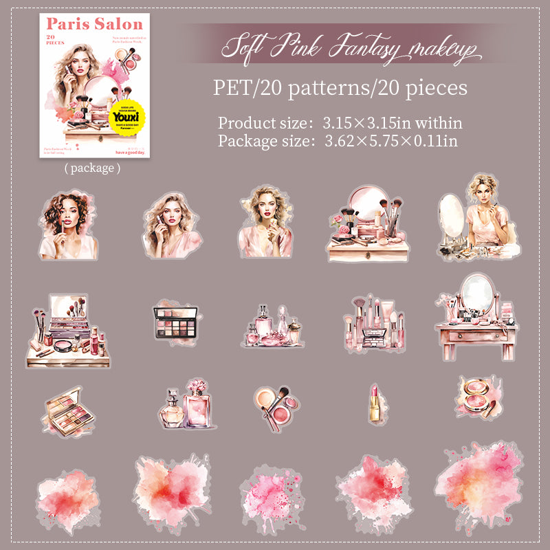 Paris salon PET sticker -20Pcs each pack