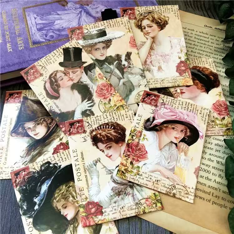 Vintage Lady Cardstock -9Pcs each pack