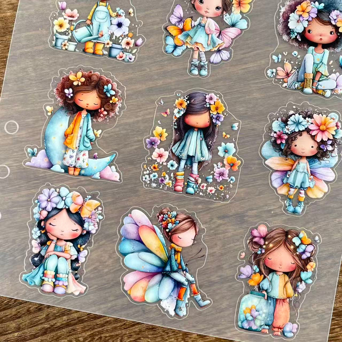 3D Garden elf PET Sticker 1 Pcs