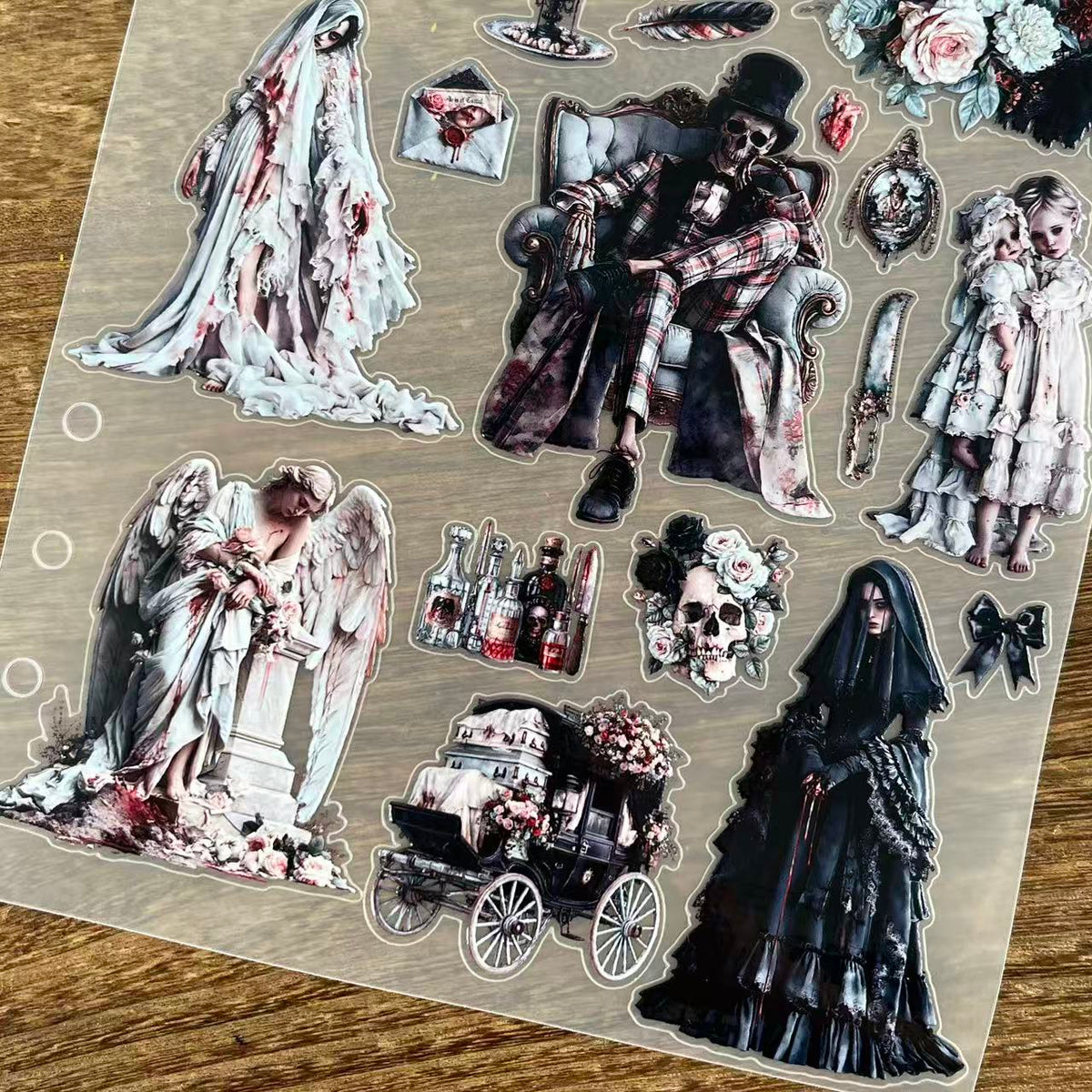 3D Horror Figures (A) PET Sticker 1 Pcs