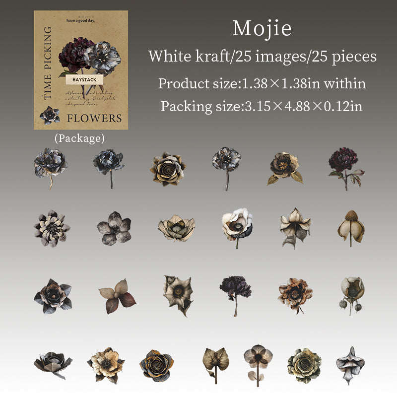 Flower Solid sticker -25Pcs each pack