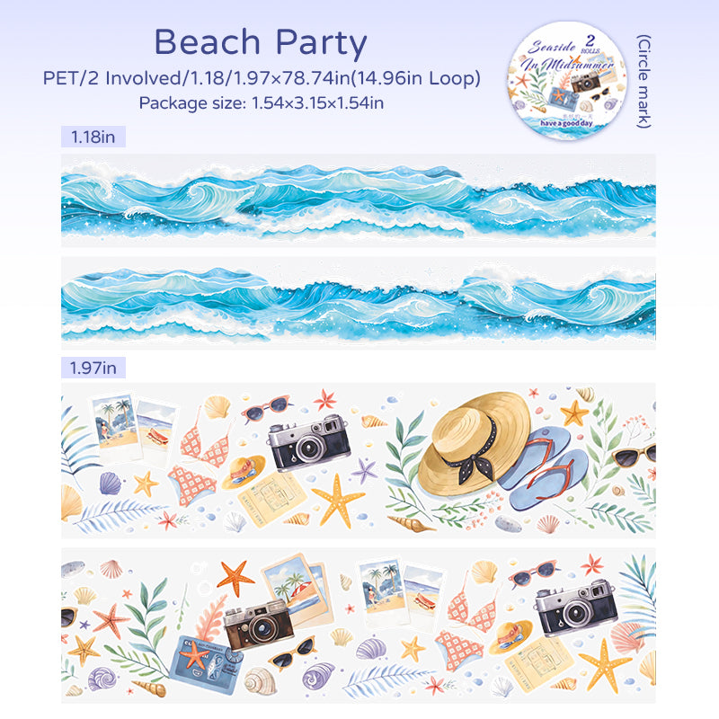 The seaside in midsummer PET tape -3CM/5CM*2M