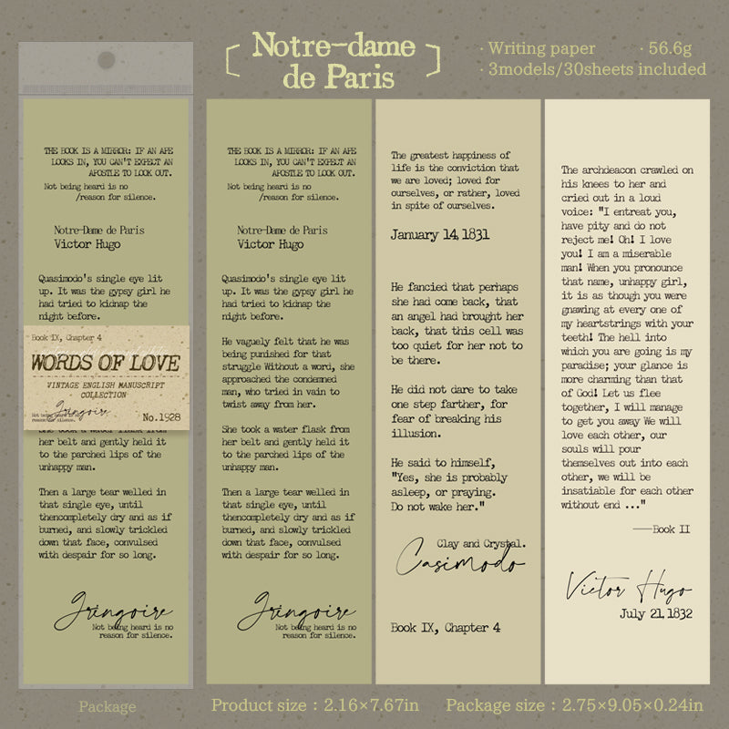 Quotations from famous books sticker book -30Pcs each pack