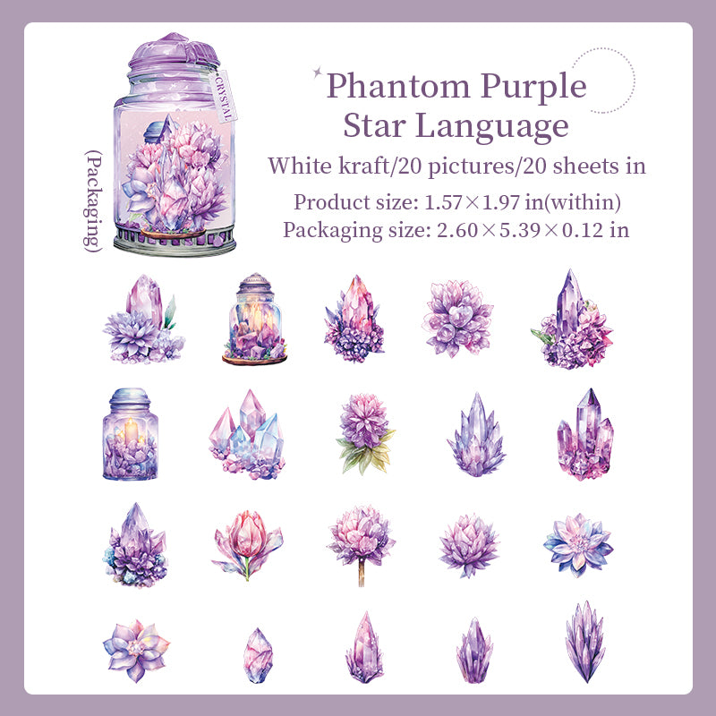 Crystals Solid Sticker -20Pcs each pack