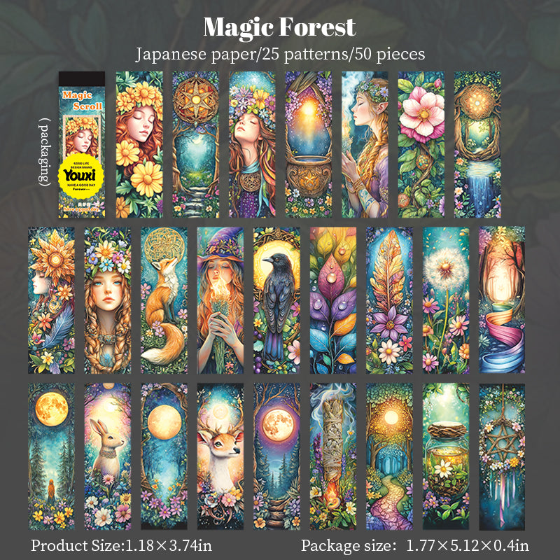 Magic Scroll Washi Sticker book -50Pcs each pack