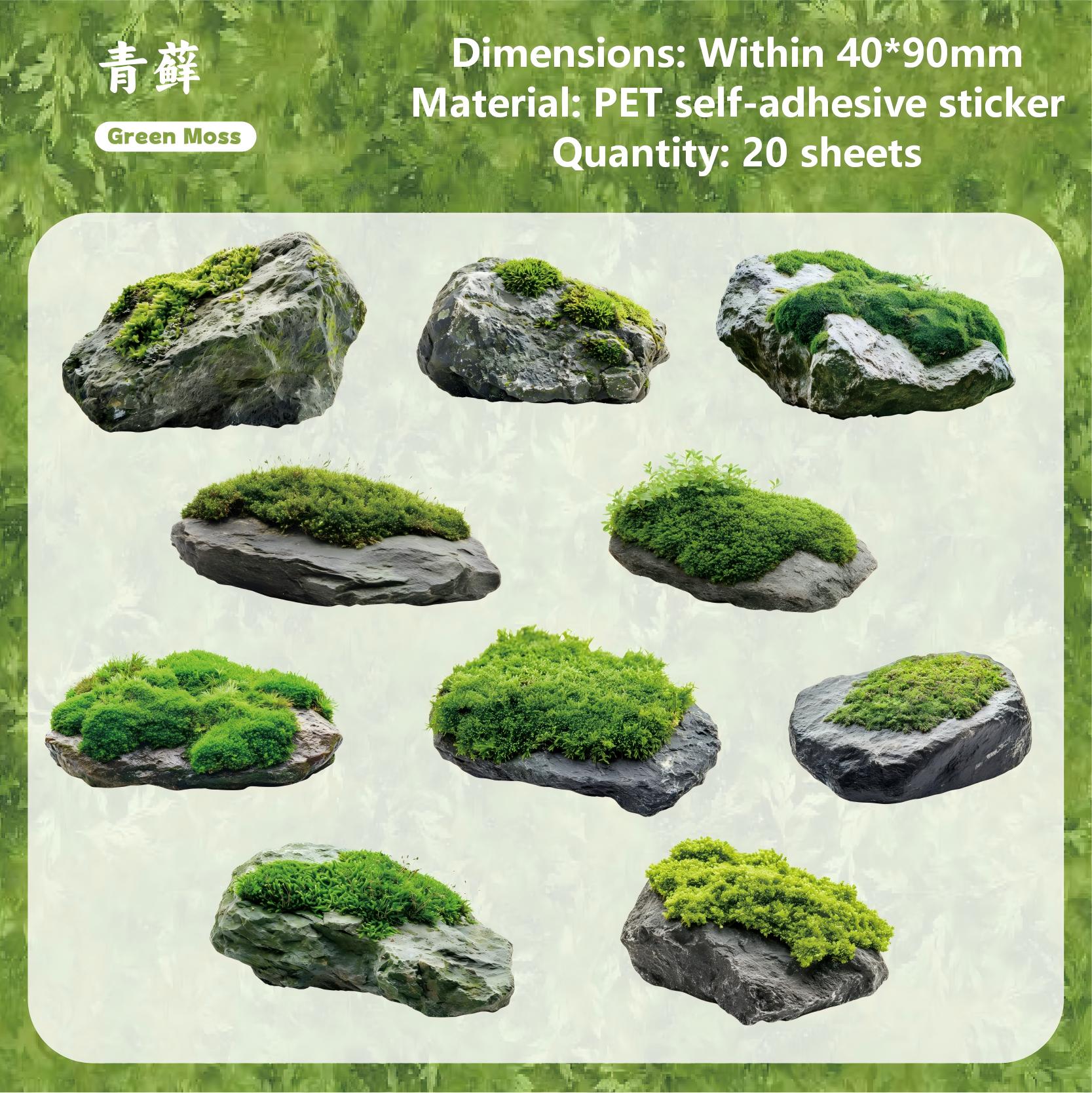 Moss PET sticker -20Pcs each pack