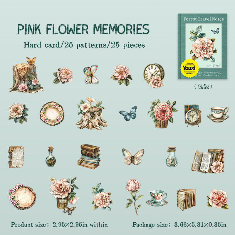 0603 Forest Diary cardstock sticker -25Pcs each pack