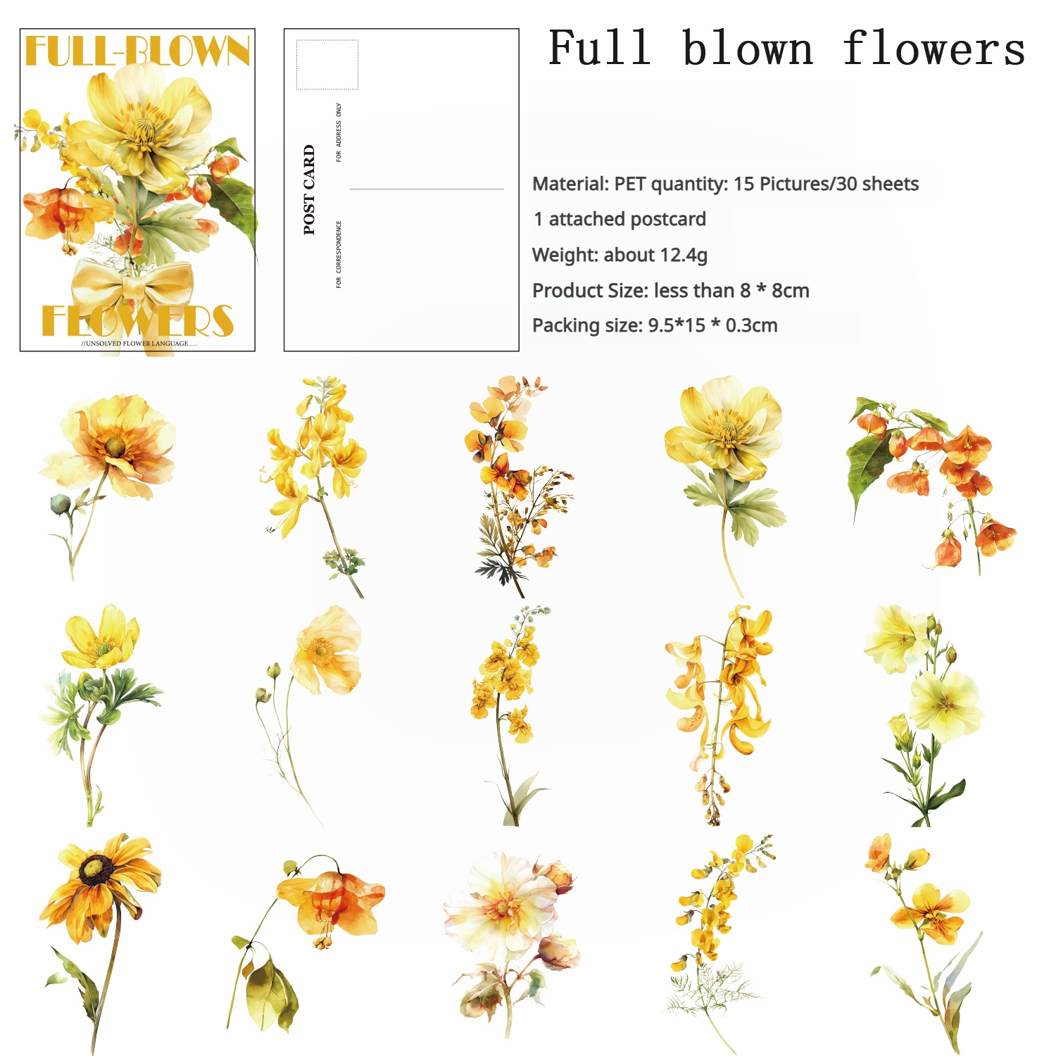 S-24- Glubildo-Kolekto de Floraj Odoroj - 20Pcs ĉiu pako