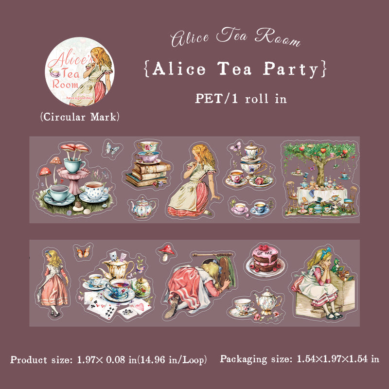 0708 Alice in Wonderland PET tape *pre-cut -5cm*2M