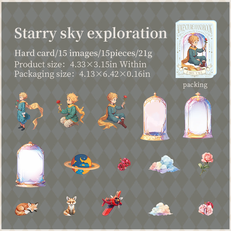 Fairy tale adventure cardstock sticker -15Pcs each pack