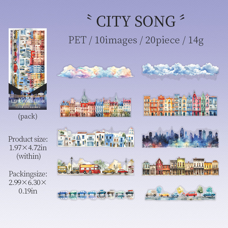 0317 Life Corridor Series Sticker -20Pcs each pack