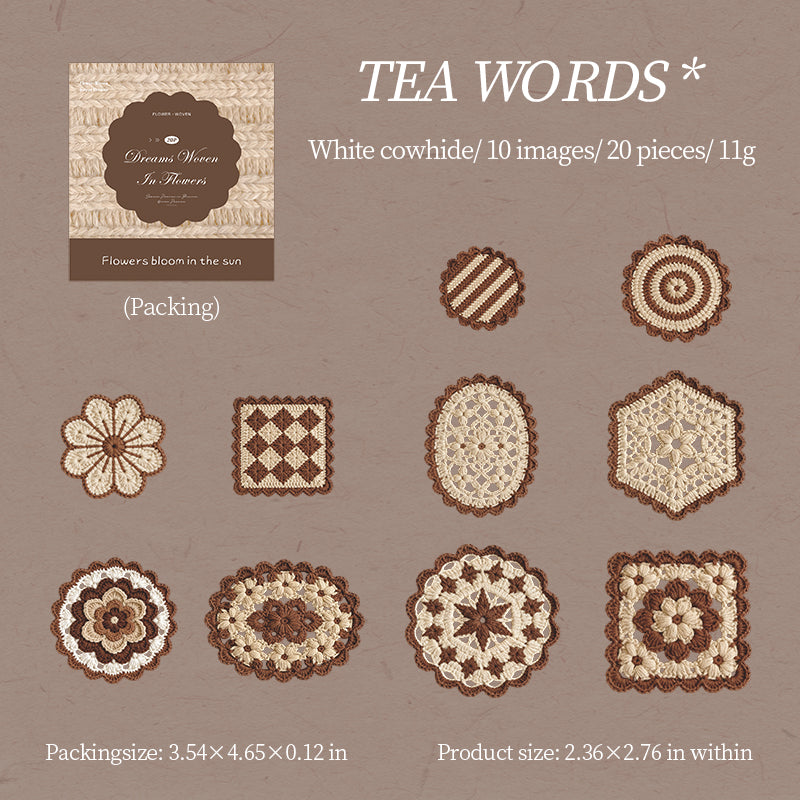 260413 Dream Woven in Flower die cut paper -20Pcs each pack