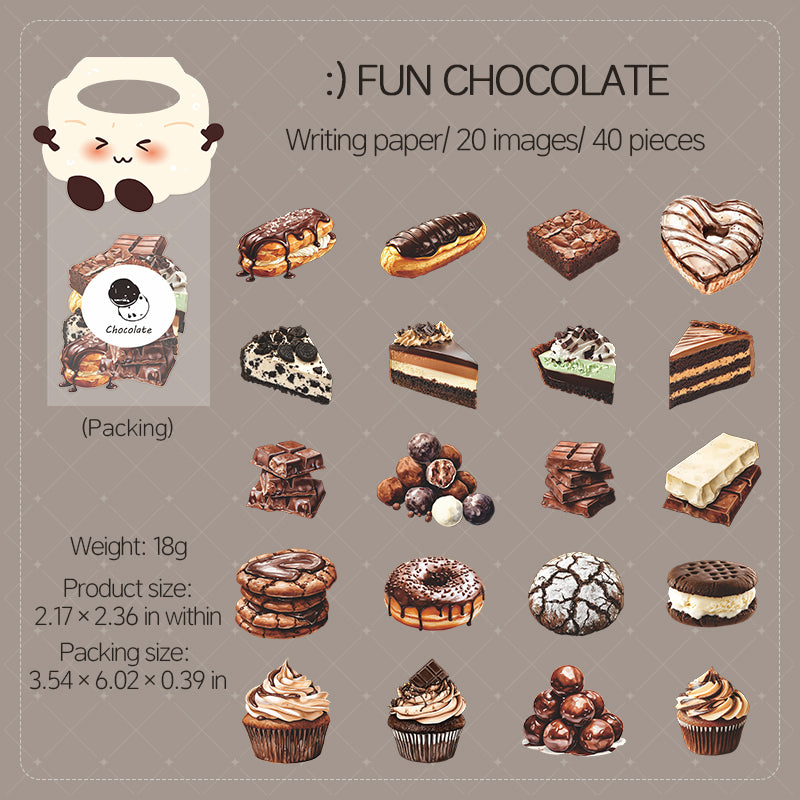 Baked desserts sticker -40Pcs each pack