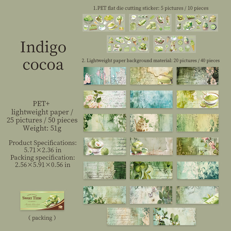 0329 Silky Chocolate Box Series Paper -50Pcs each pack