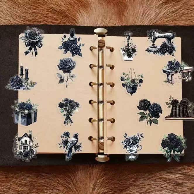 0609 50 Dark rose PET sticker