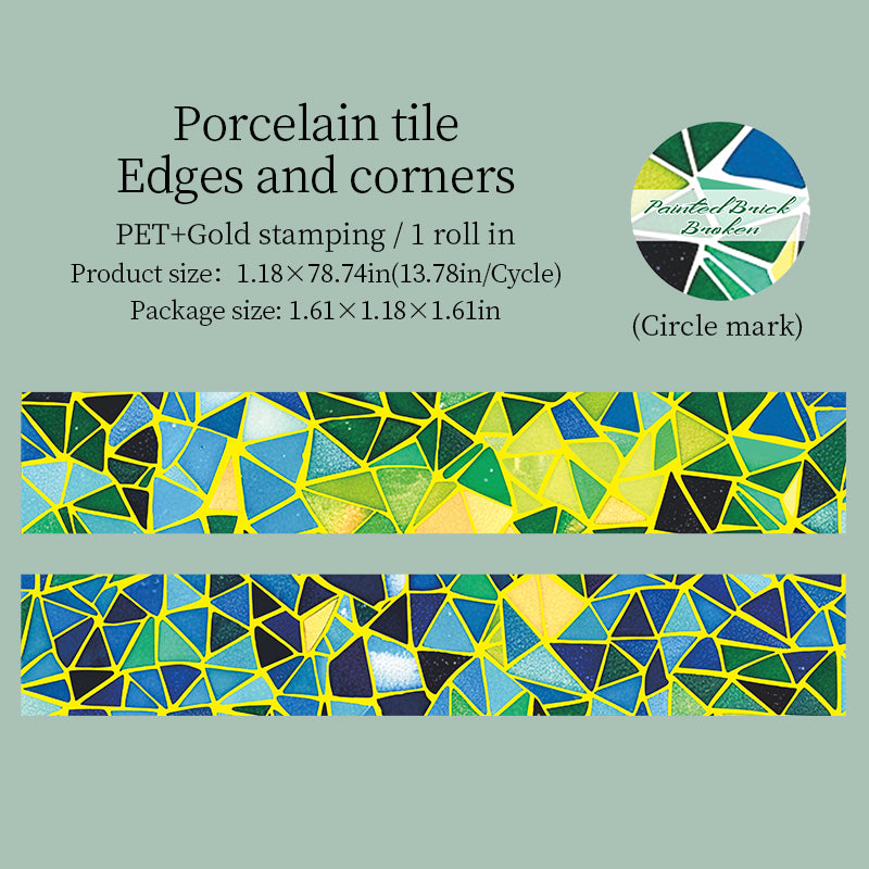 Painted Brick Broken PET Tape -3cm*2m