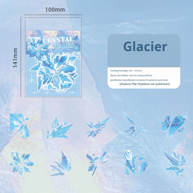 Broken crystal PET sticker -20Pcs each pack
