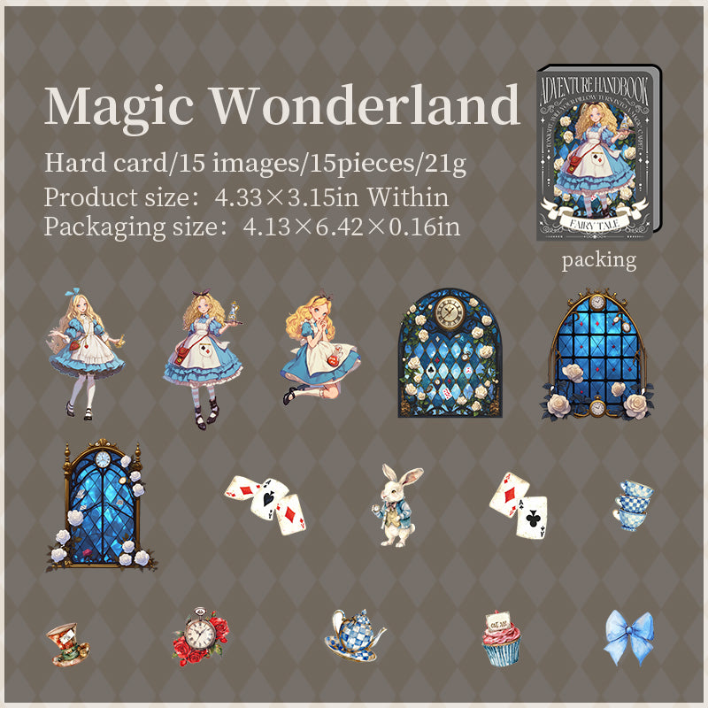 Fairy tale adventure cardstock sticker -15Pcs each pack