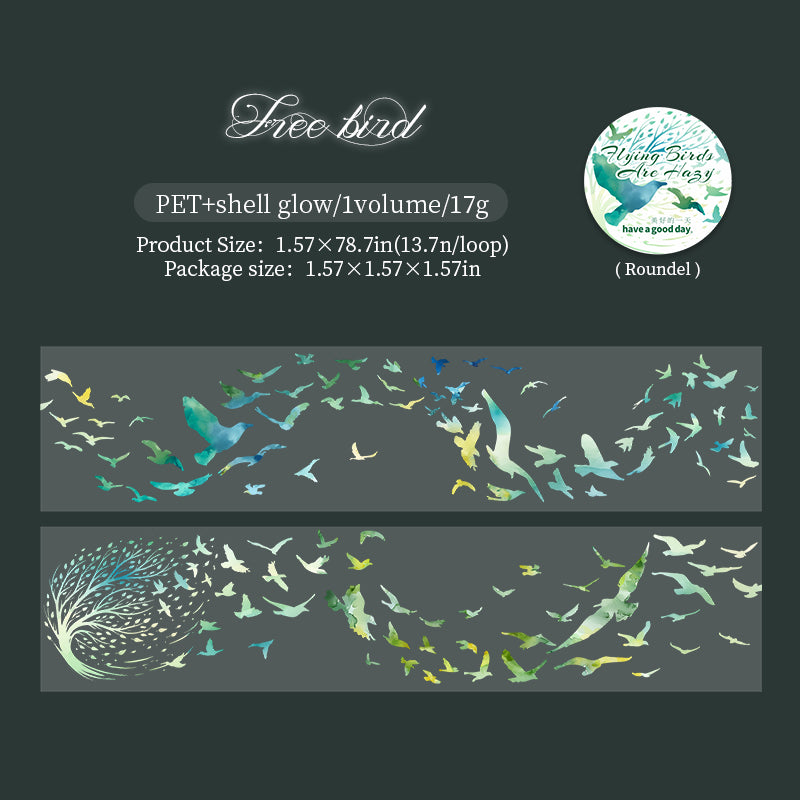 Hazy Birds PET tape -4cm*2m