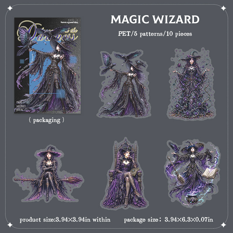 Dance With The Darkness PET Stickers -10Pcs each pack