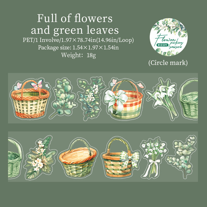 0312 Flower Picking Season Series PET Tape -5cm*2m