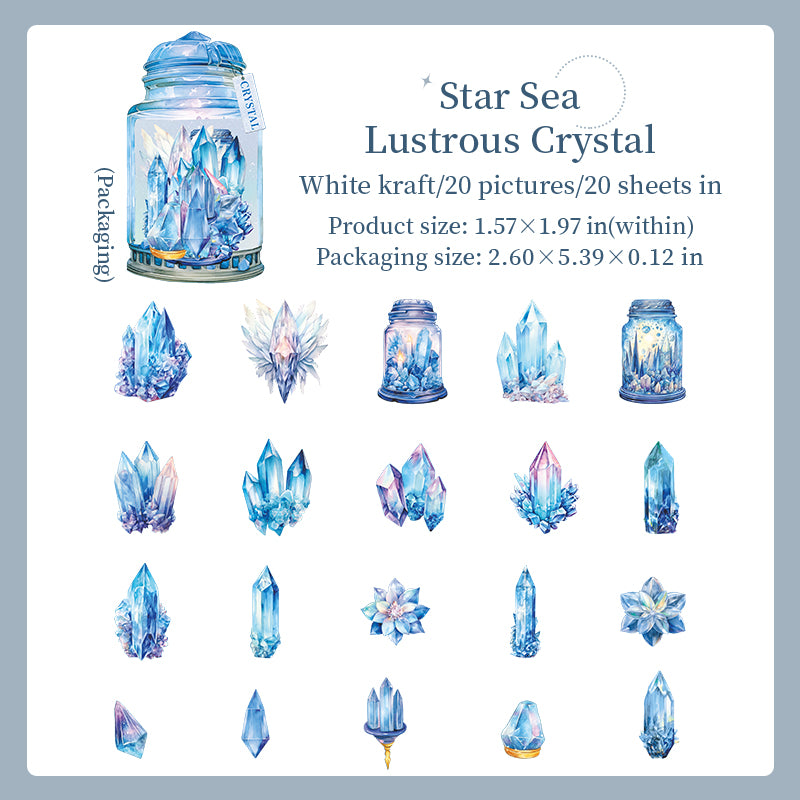 Crystals Solid Sticker -20Pcs each pack