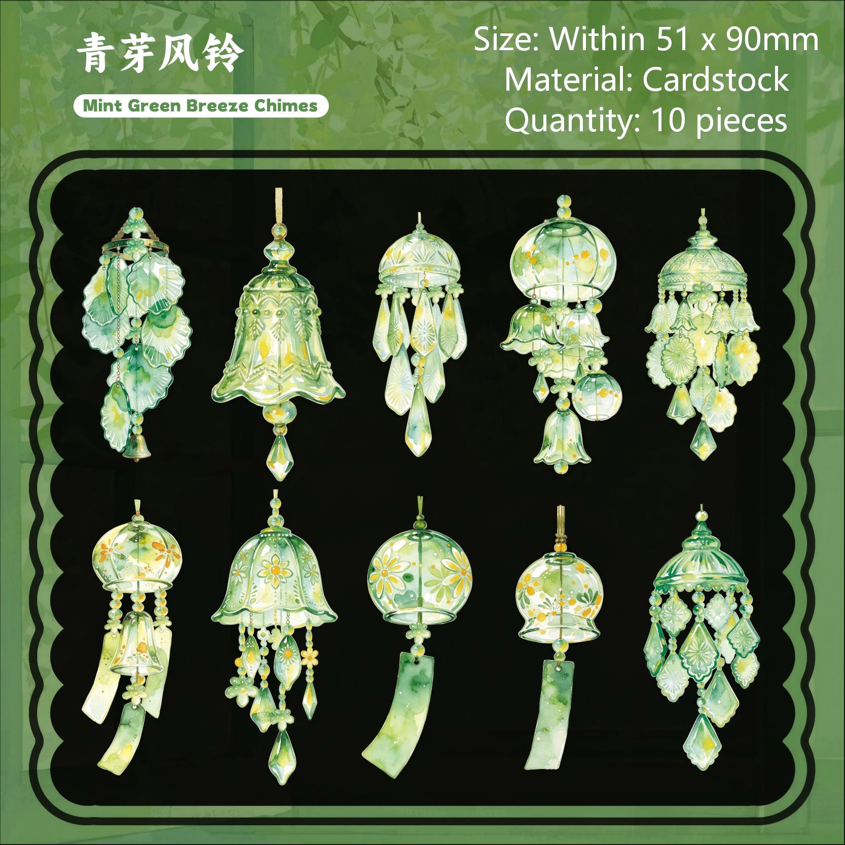 Vintage Wind Chime Collection Cardstock Stickers -15Pcs each pack