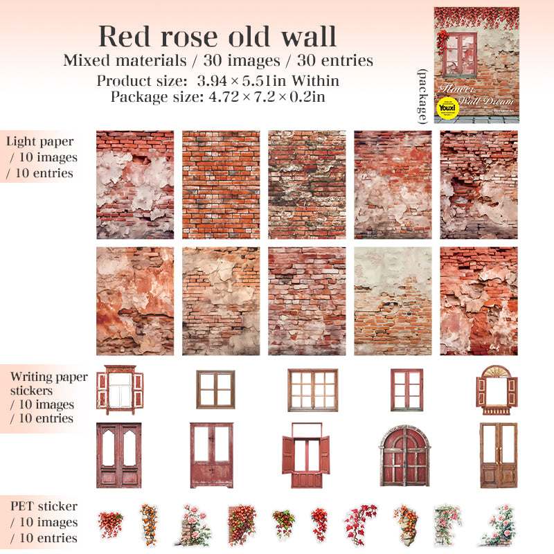 Flower wall Mixed pack -30Pcs each pack