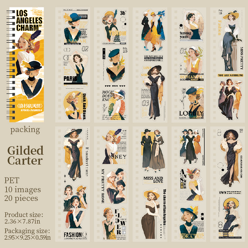 Fashion girl PET sticker book -20Pcs each pack