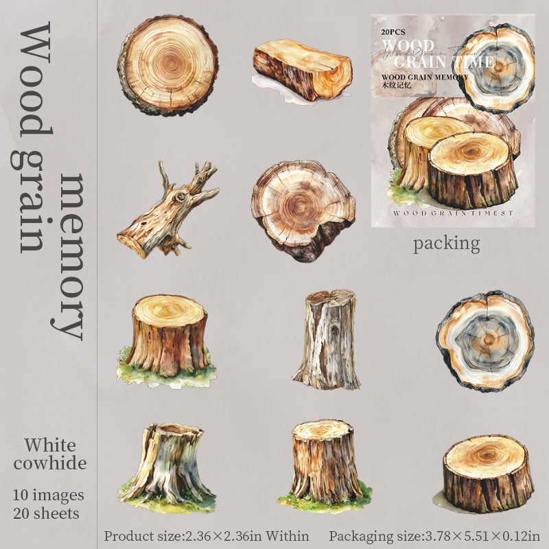 Wooden stake Solid sticker -20Pcs each pack