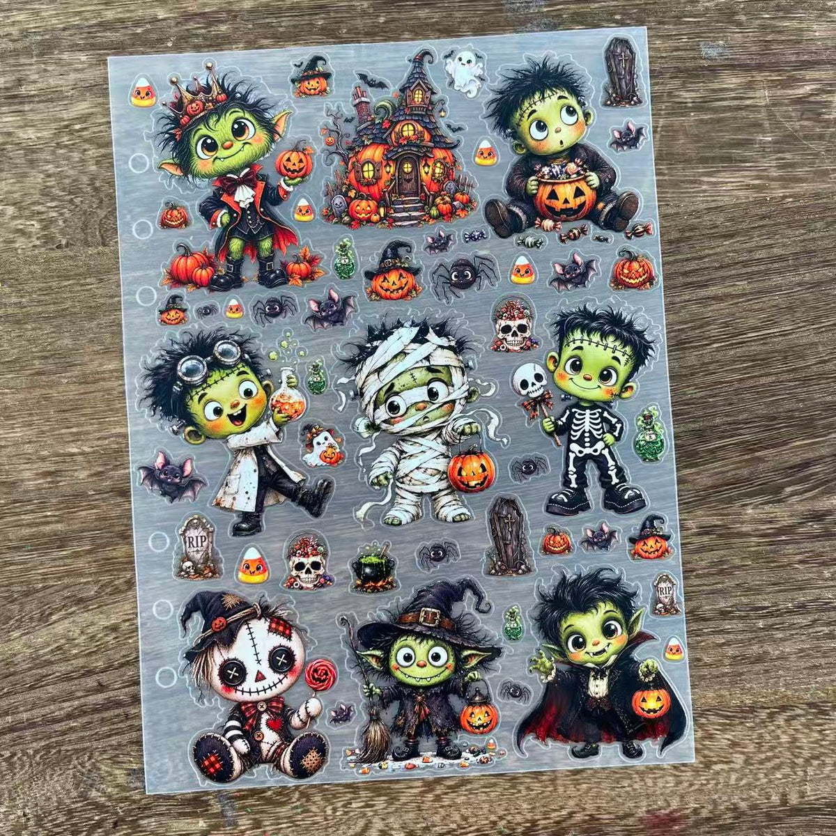 Full Halloween boys sticker sheet