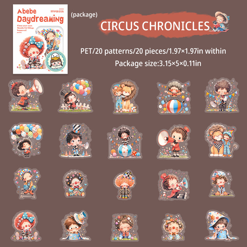 Little Boy's Sleepwalking PET Sticker -20Pcs each pack