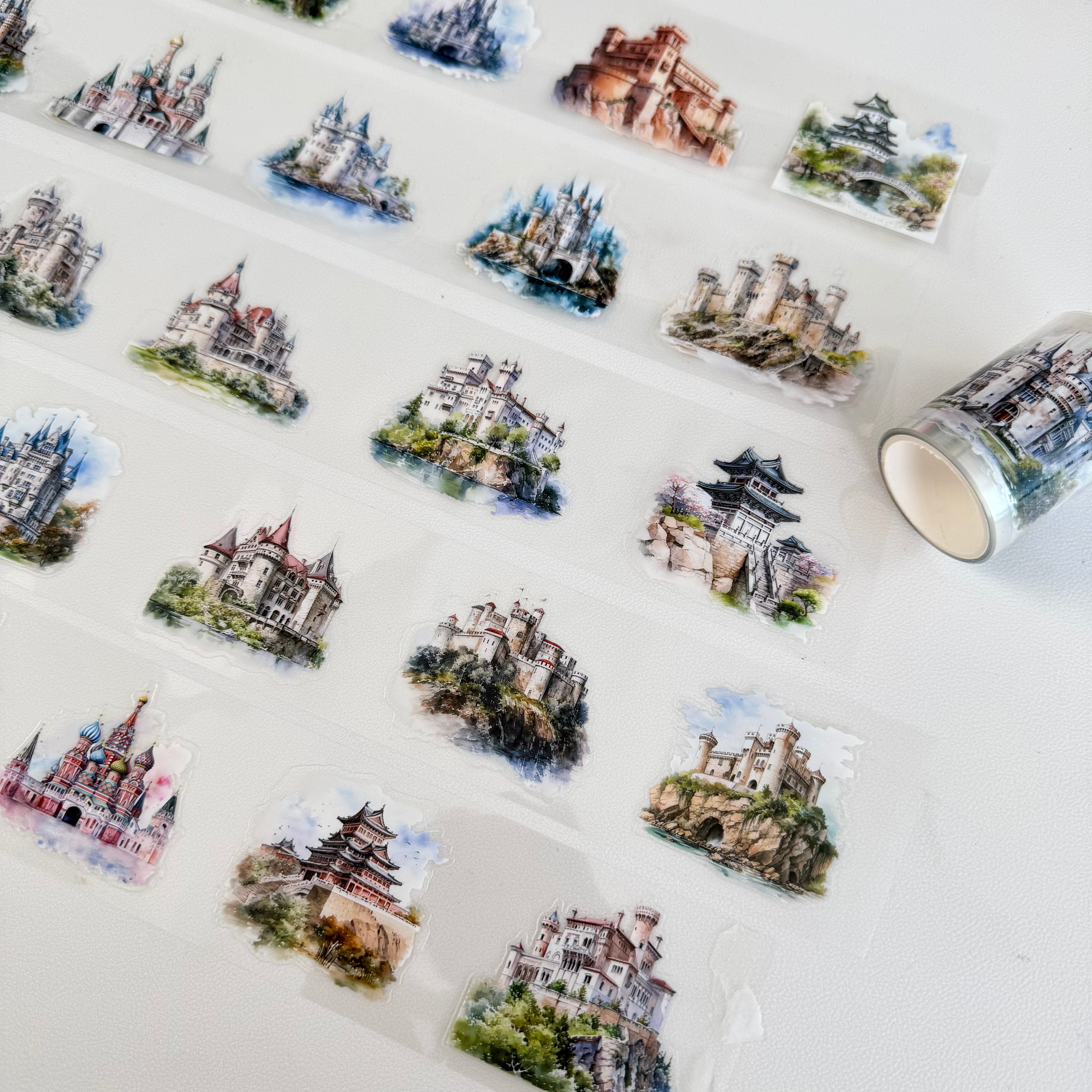 Castles of various countries pre-cut PET tape 1 loop 5.5CM*2M