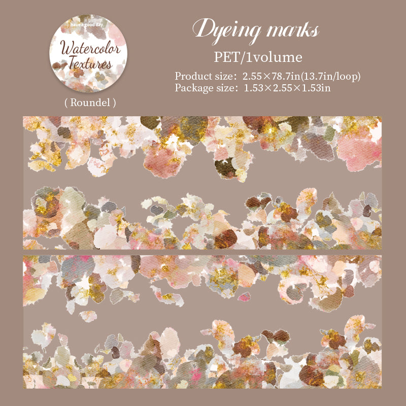 Watercolor texture PET tape -6.5CM*2M