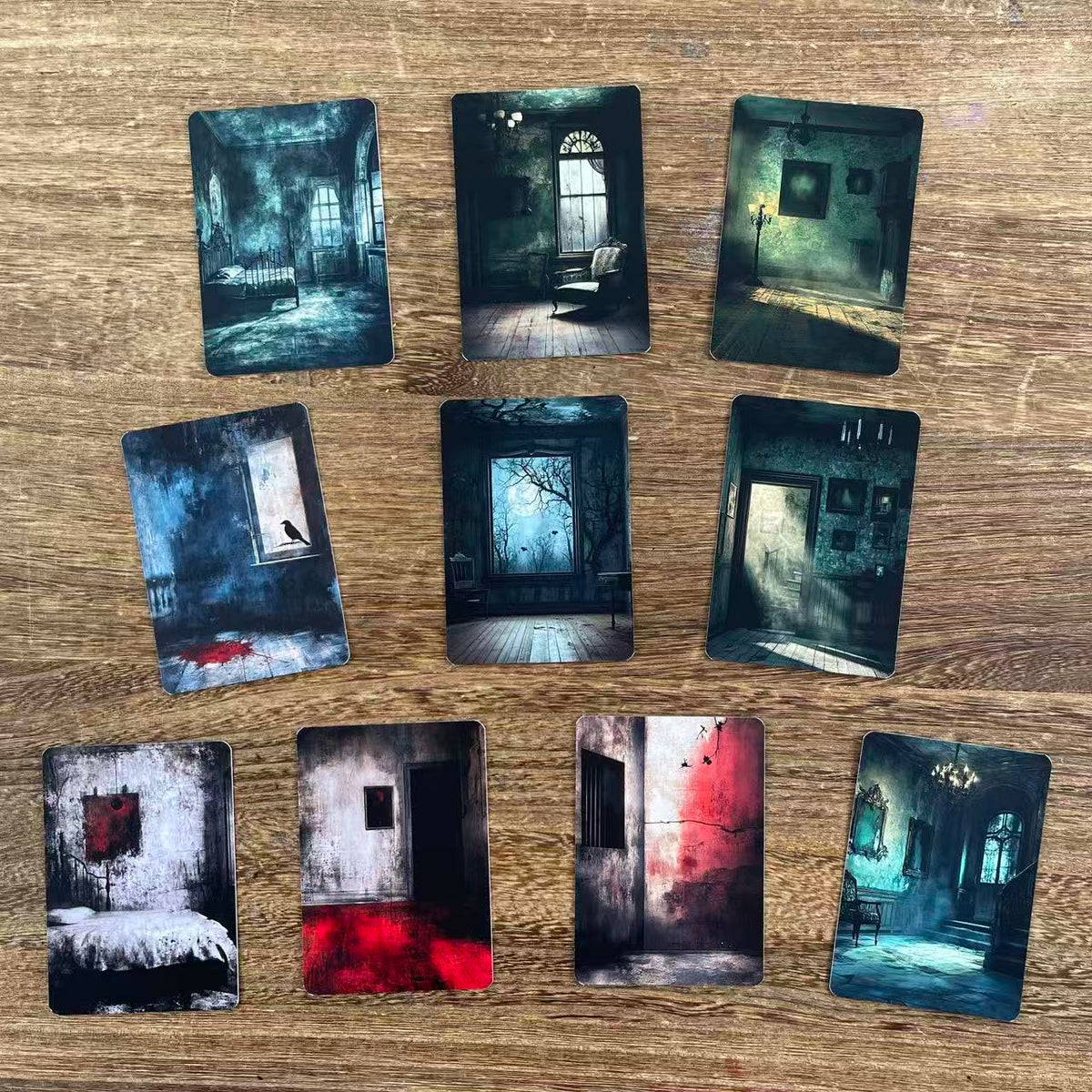 Abandoned Haunted Mansion ATC Cards 1 pack 10pcs 2.5*3.5 inch