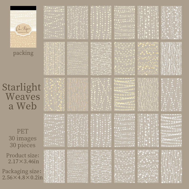 Texture PET Sticker book -30Pcs each pack