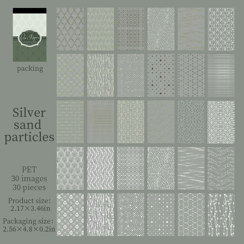 Texture PET Sticker book -30Pcs each pack