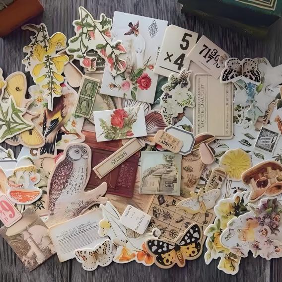 Vintage Plant cardstock paper -53Pcs each pack