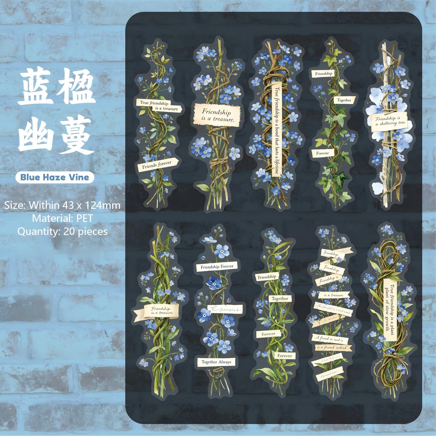 Letter on Branch PET Stickers -20Pcs each pack