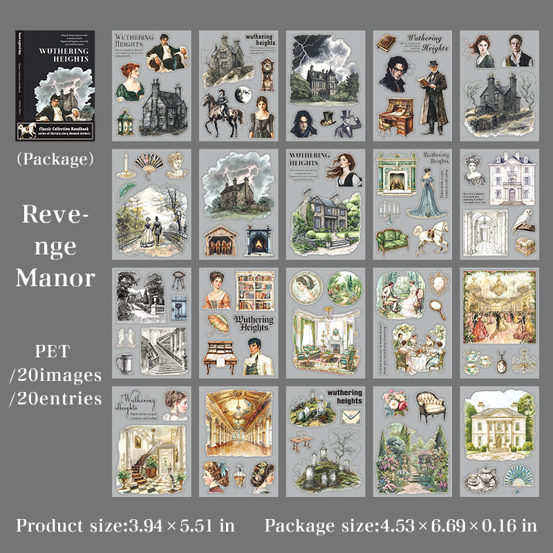 Literary story PET sticker book -20Pcs each pack