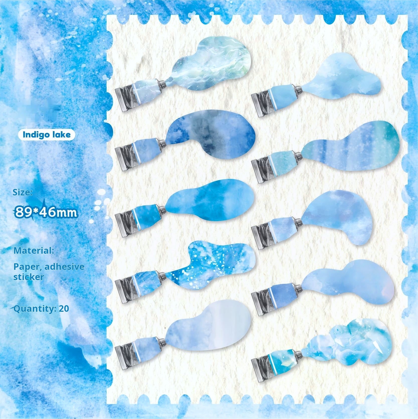 Pigment bottles sticker -20Pcs each pack