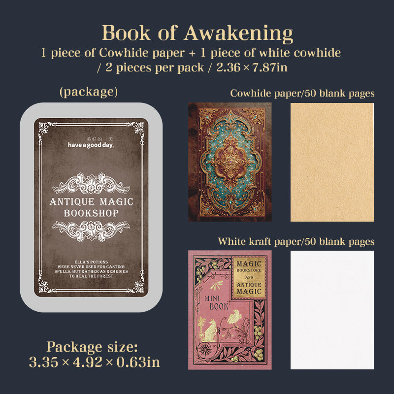 Mini vintage notebook tin box set (2 notebooks)