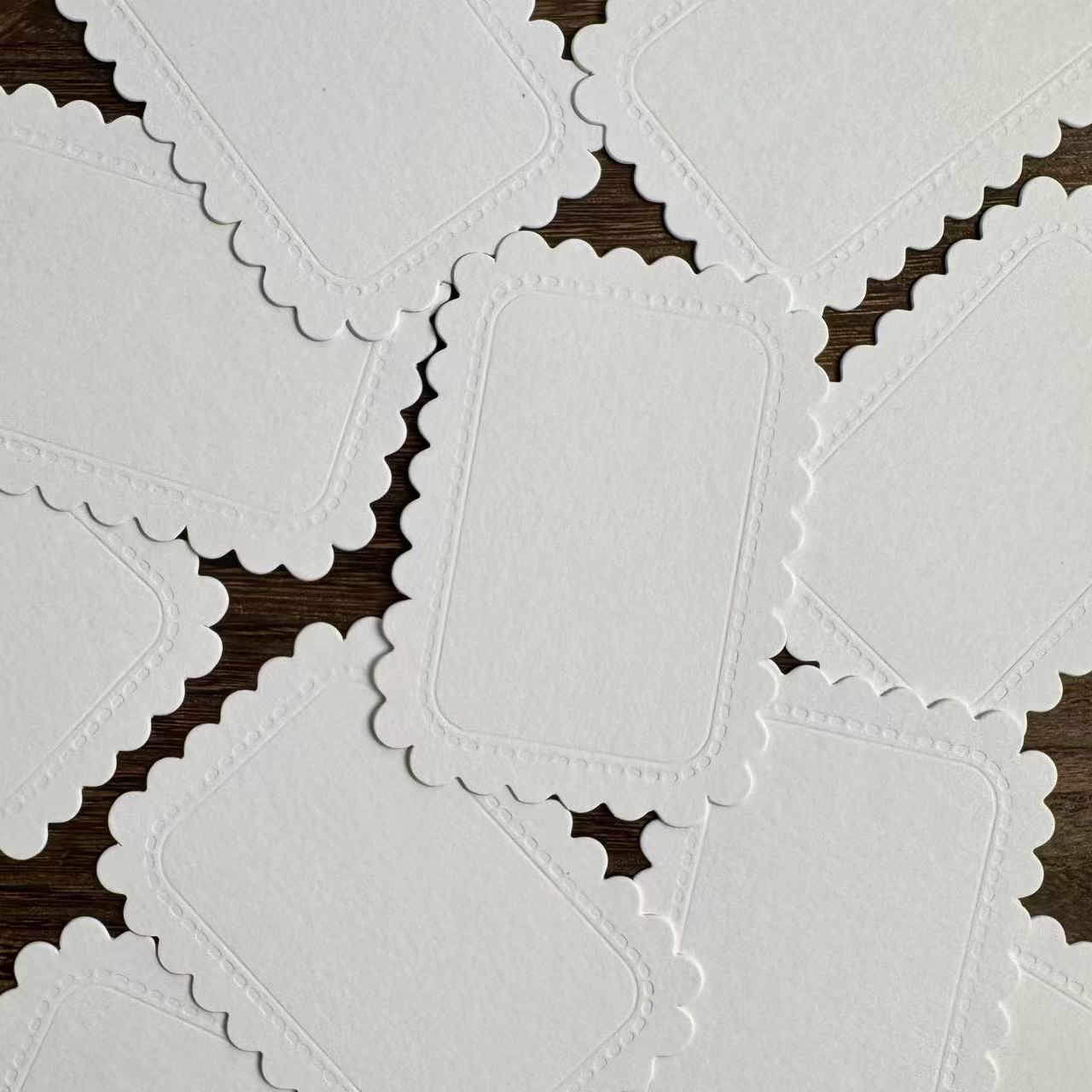 Premium ATC Cards with Wavy Edge line Embossing 2.5x3.5inch 10 sheets per pack