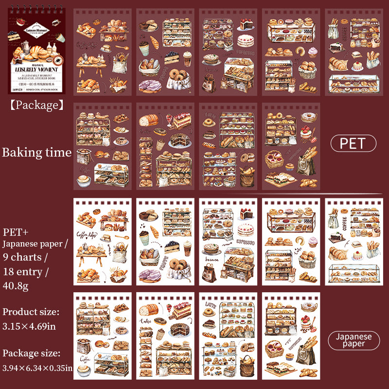 0322 Leisure moment Series Sticker book -18Pcs each pack