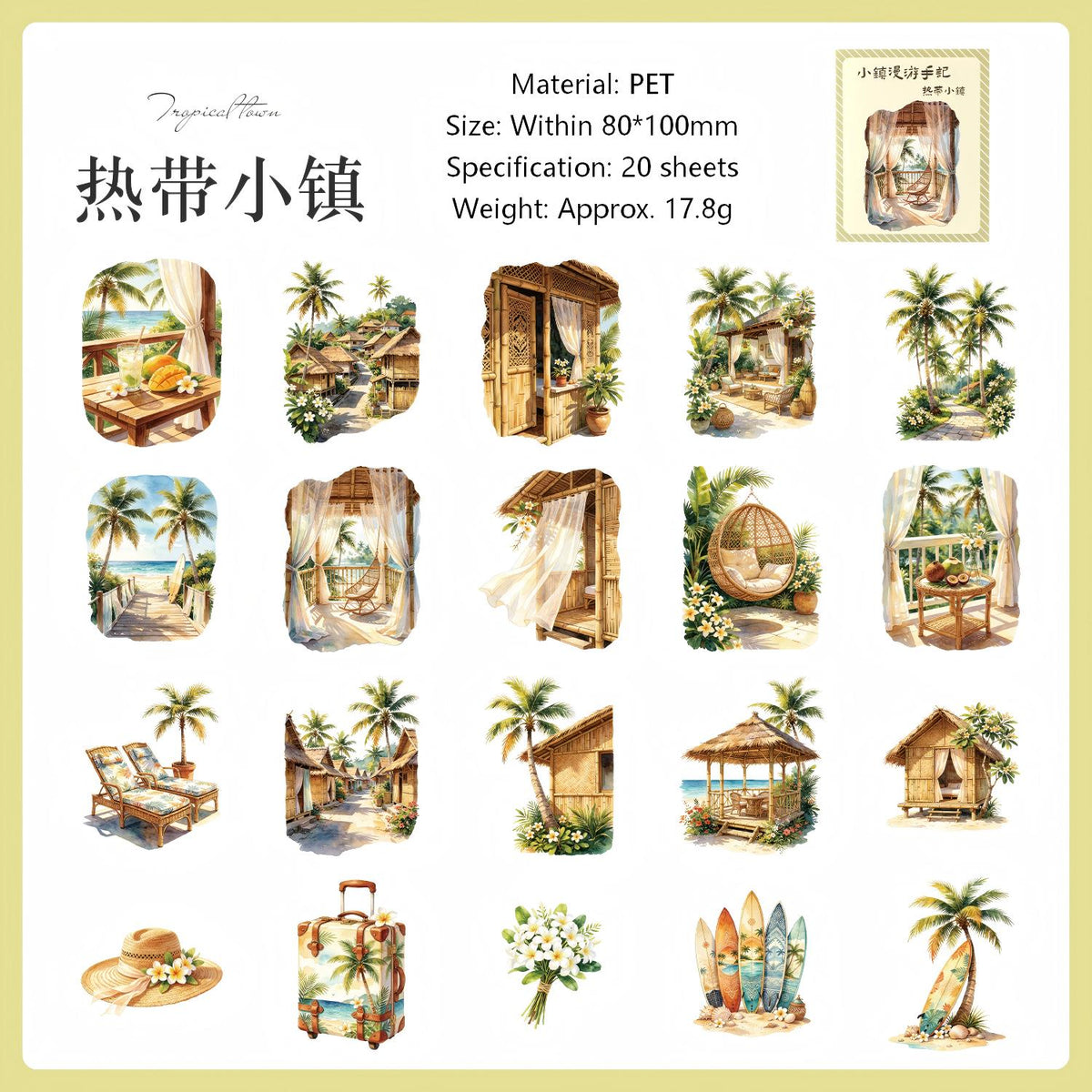 Small Town Travel Notes sticker – view 9