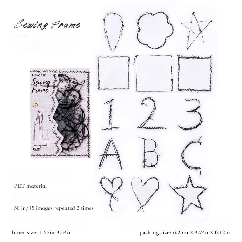 Sewing studio PET Sticker -30Pcs each pack