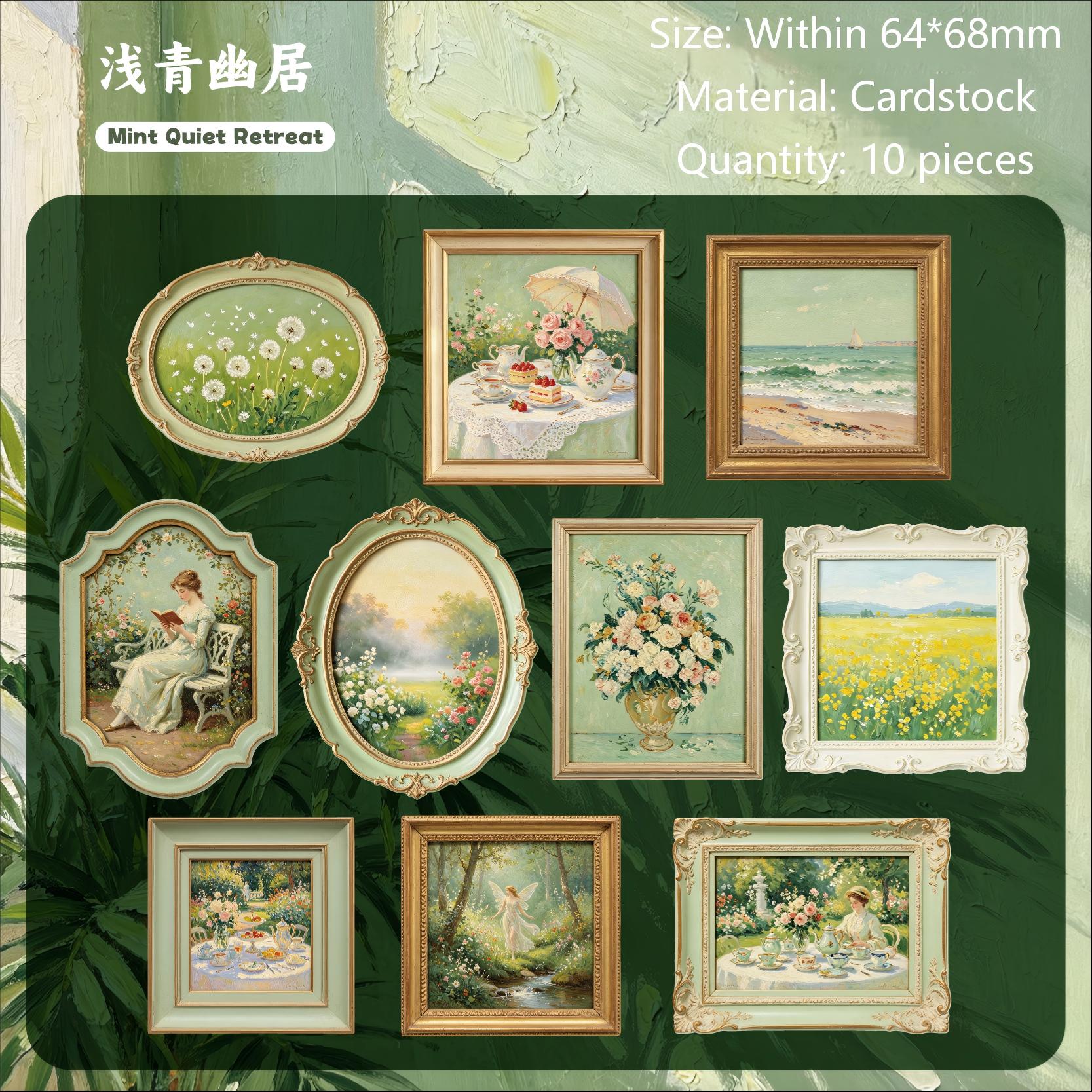 Vintage Time Gilded Art Box Cardstock Stickers -10Pcs each pack