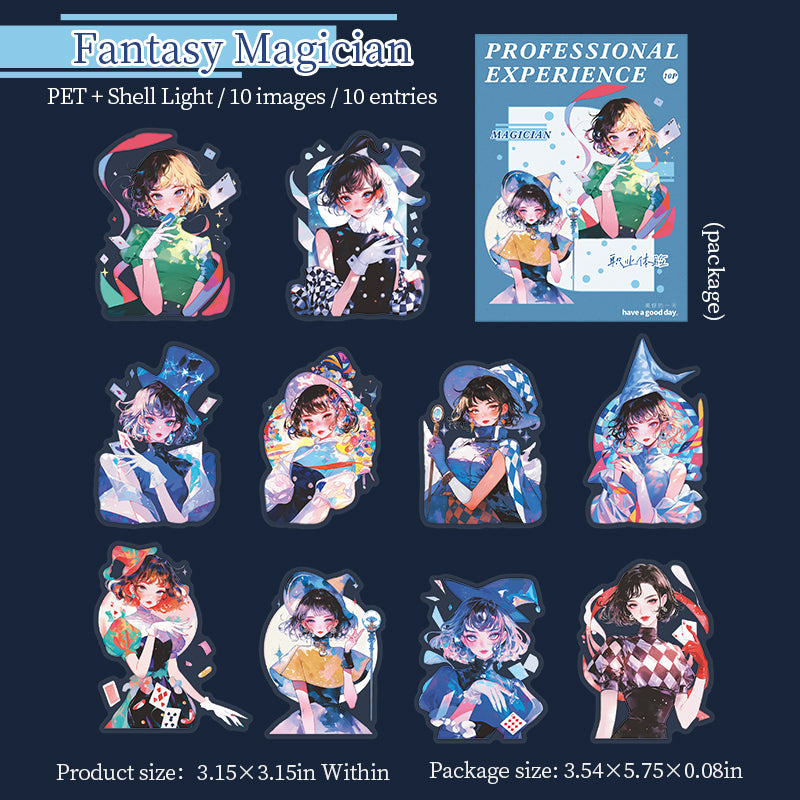 Professional experience PET Sticker -10Pcs each pack
